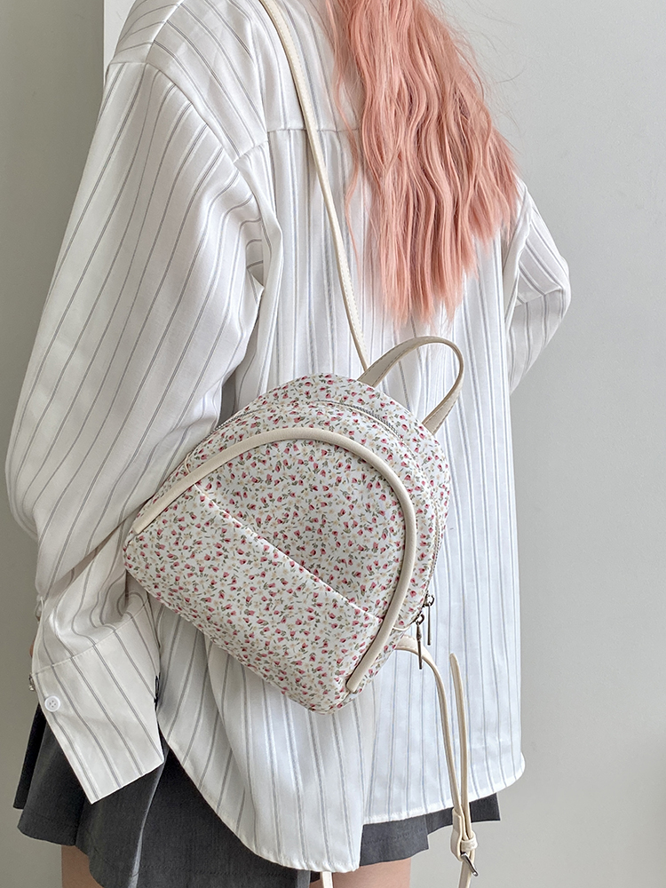 Floral Small Backpack for Women - Lightweight Spring/Summer Design, Perfect for Girls and Students, Trendy Niche Style Floral Small Backpack for Women - Lightweight Spring/Summer Design, Perfect for Girls and Students, Trendy Niche Style