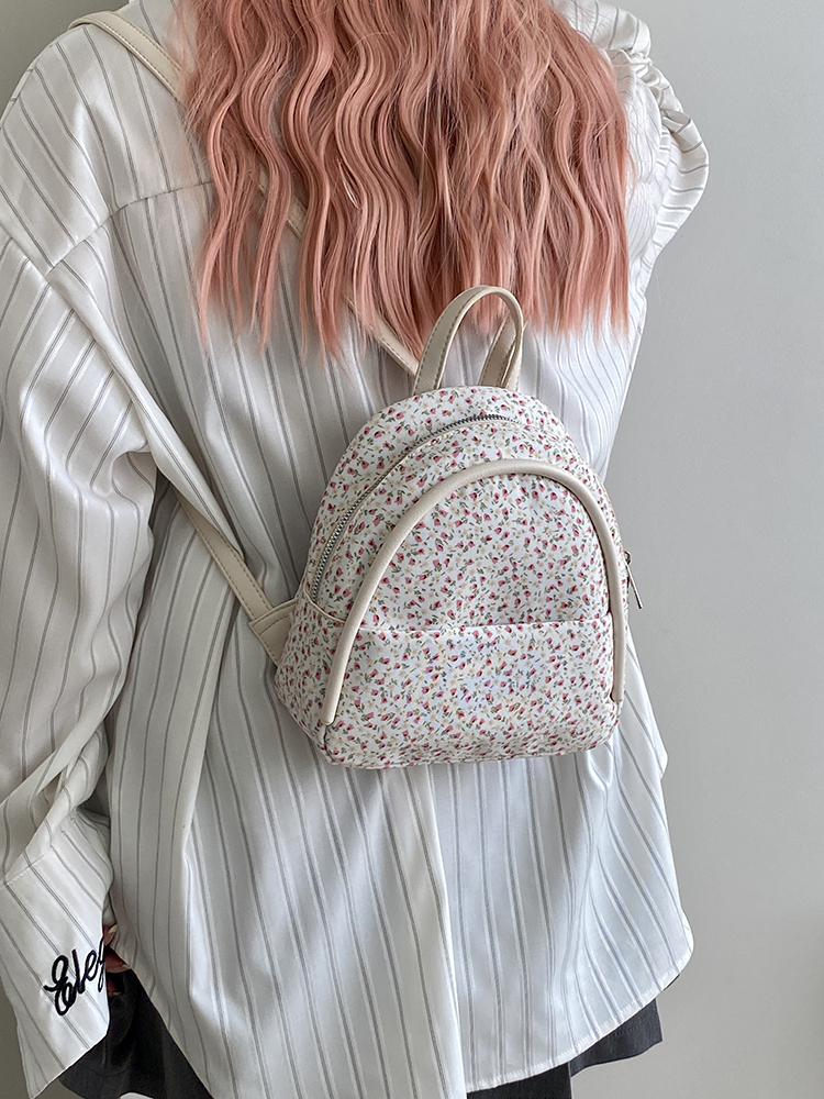 Floral Small Backpack for Women - Lightweight Spring/Summer Design, Perfect for Girls and Students, Trendy Niche Style Floral Small Backpack for Women - Lightweight Spring/Summer Design, Perfect for Girls and Students, Trendy Niche Style