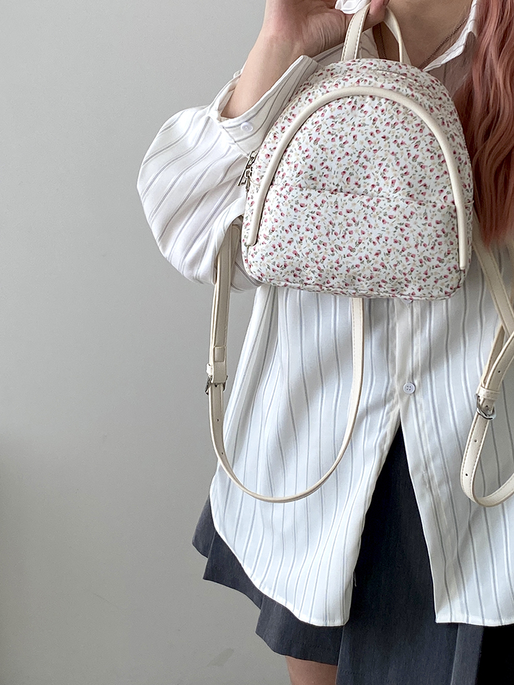 Floral Small Backpack for Women - Lightweight Spring/Summer Design, Perfect for Girls and Students, Trendy Niche Style Floral Small Backpack for Women - Lightweight Spring/Summer Design, Perfect for Girls and Students, Trendy Niche Style