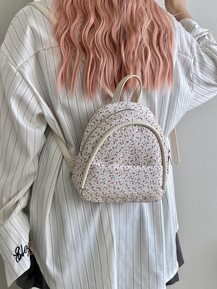 Floral Small Backpack for Women - Lightweight Spring/Summer Design, Perfect for Girls and Students, Trendy Niche Style Floral Small Backpack for Women - Lightweight Spring/Summer Design, Perfect for Girls and Students, Trendy Niche Style