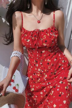 Floral Square-Neck Camisole Long Dress in Chenopod Fabric - Vintage French Style for Women, Spring/Summer 2025 Vacation Fashion