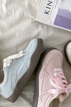 Foggy Blue Retro Training Board Shoes for Women - Chic Versatile Casual Sports Footwear for Summer 2025