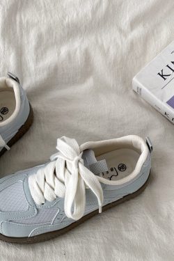 Foggy Blue Retro Training Board Shoes for Women - Chic Versatile Casual Sports Footwear for Summer 2025