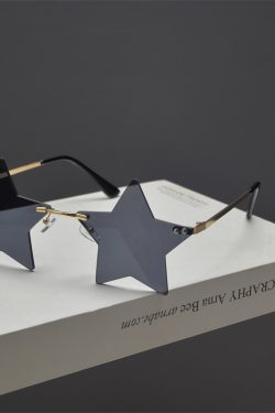 Frameless Pentagram Cut-Edge Sunglasses for Men and Women - Retro Candy-Colored Street Style Accessories