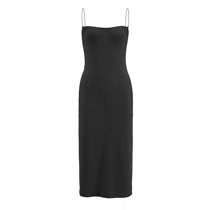 French Pink Spaghetti Strap Dress for Women - Bodycon Slim Fit with Split Skirt - Chic Y2K Style Outfit French Pink Spaghetti Strap Dress for Women - Bodycon Slim Fit with Split Skirt - Chic Y2K Style Outfit