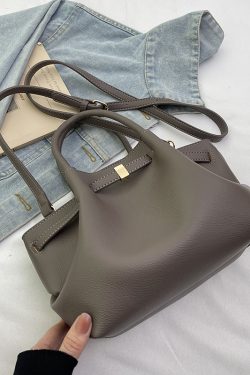 French Retro Lychee Pattern Handbag for Women - 2025 Textured Versatile Shoulder Crossbody Bag, Fashionable Commuting Style