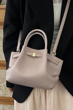 French Retro Lychee Pattern Handbag for Women - 2025 Textured Versatile Shoulder Crossbody Bag, Fashionable Commuting Style