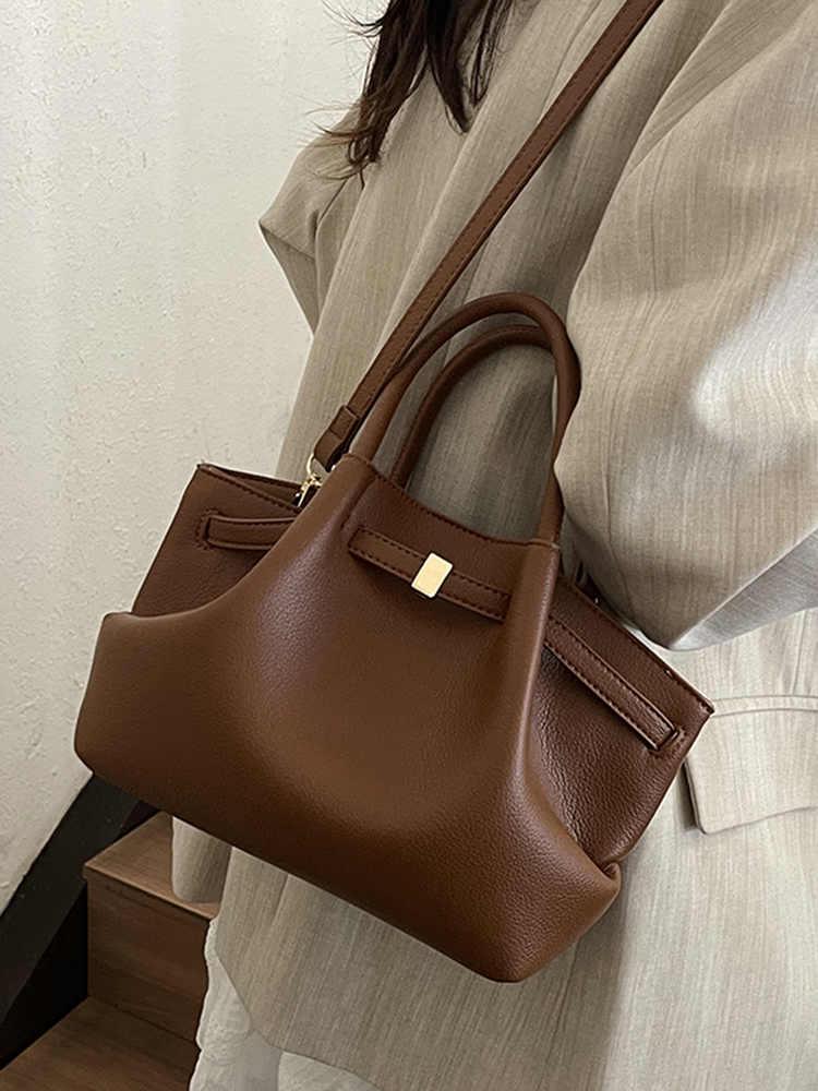 French Retro Lychee Pattern Handbag for Women - 2025 Textured Versatile Shoulder Crossbody Bag, Fashionable Commuting Style French Retro Lychee Pattern Handbag for Women - 2025 Textured Versatile Shoulder Crossbody Bag, Fashionable Commuting Style