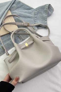 French Retro Lychee Pattern Handbag for Women - 2025 Textured Versatile Shoulder Crossbody Bag, Fashionable Commuting Style