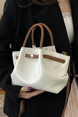 French Retro Lychee Pattern Handbag for Women - 2025 Textured Versatile Shoulder Crossbody Bag, Fashionable Commuting Style