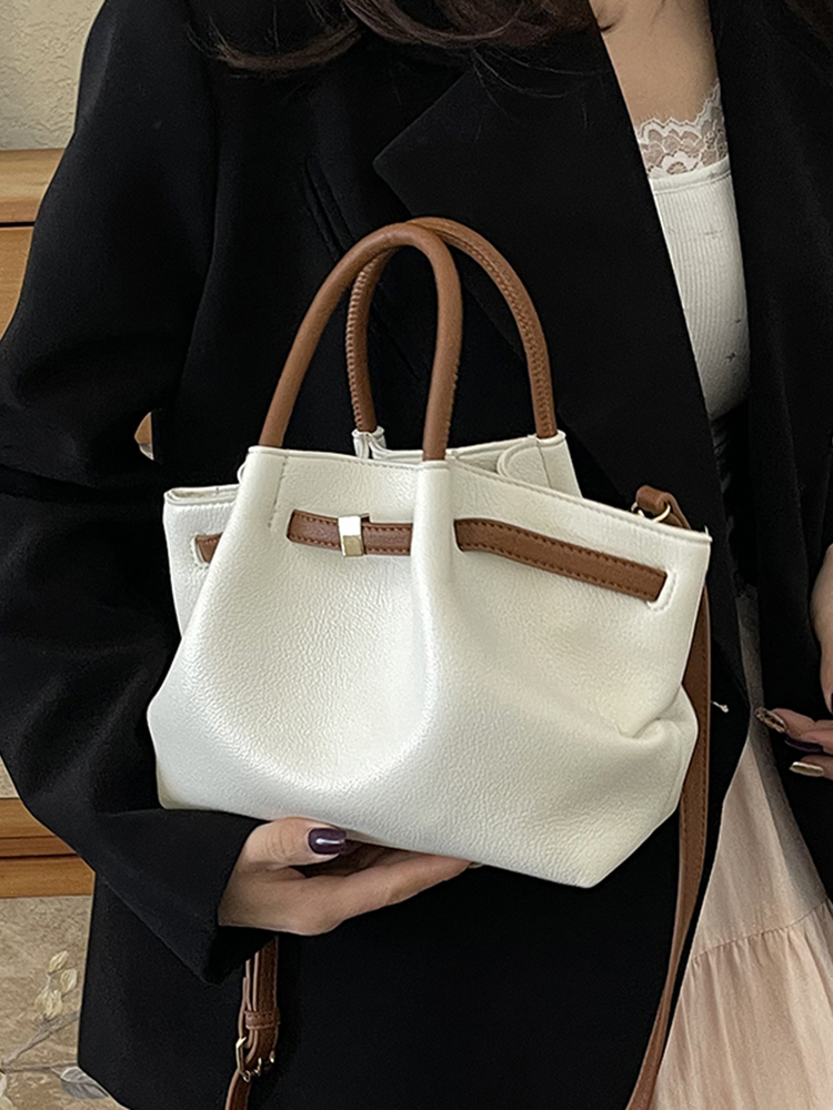 French Retro Lychee Pattern Handbag for Women - 2025 Textured Versatile Shoulder Crossbody Bag, Fashionable Commuting Style French Retro Lychee Pattern Handbag for Women - 2025 Textured Versatile Shoulder Crossbody Bag, Fashionable Commuting Style