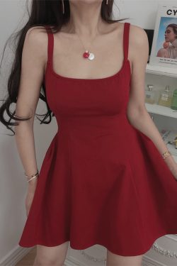 French Retro Square Neck Black Waist-Cinching Camisole Dress for Women - Chenopod Style, Spring/Summer 2025 Vacation Essential