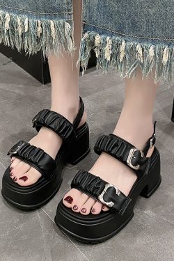 French-Style High-Soled Roman Sandals for Women - Summer Fairy Fashion Beach Shoes, Perfect with Skirts, 2025 Collection