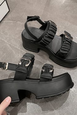 French-Style High-Soled Roman Sandals for Women - Summer Fairy Fashion Beach Shoes, Perfect with Skirts, 2025 Collection