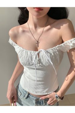 French Vintage Embroidered Hollow Out Tie Waist Slimming Camisole Top for Women - Perfect for Vacation and Y2K Style