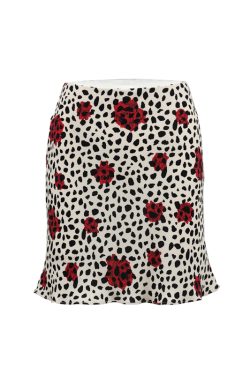 French Vintage Leopard Print A-Line Skirt - Sexy Slim Fit Short Skirt for 90s Y2K Style Fashion