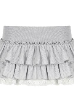 French Vintage Pleated Button Lace Trim Puff Sleeve Fitted Short Sleeve T-Shirt - Slim Fit Top for Y2K and Korean Style Fashion