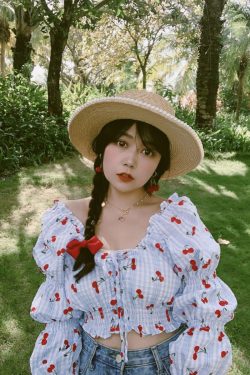 French Vintage Square Neck Puff Sleeve Drawstring Short Crop Top - 2025 Spring/Summer Fashion, Y2K Inspired, Chic Style