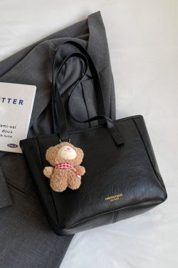 French Vintage Tote Bag for Women, Autumn 2025 Large Capacity Handheld Shoulder Bag, Chic Student Commuter Style