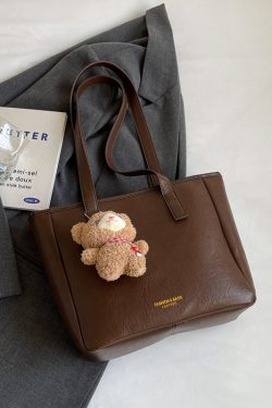 French Vintage Tote Bag for Women, Autumn 2025 Large Capacity Handheld Shoulder Bag, Chic Student Commuter Style