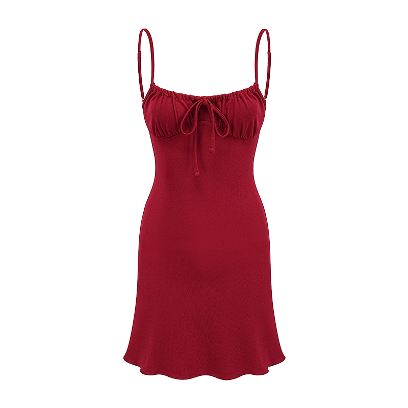 Front Tie Lace Dress for Women - Slim Fit Backless Summer Mini Dress in European & American Style, Perfect for Y2K & 90s Fashion Front Tie Lace Dress for Women - Slim Fit Backless Summer Mini Dress in European & American Style, Perfect for Y2K & 90s Fashion