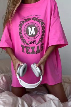 Fuchsia Vintage Retro Short Sleeve Crop Top for Women - Summer High Street Loose Fit Spicy Girl T-Shirt