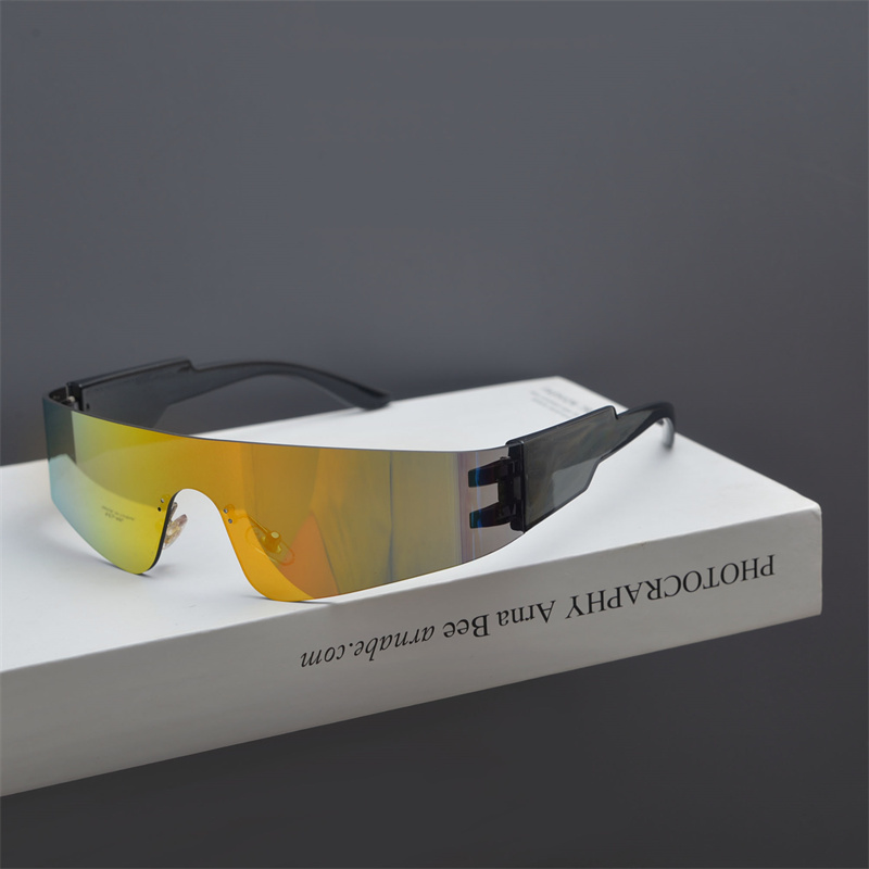 Futuristic Cyberpunk Frameless One-Piece Sunglasses for Trendy Boys and Girls - Ideal for Street Photography and Riding. Futuristic Cyberpunk Frameless One-Piece Sunglasses for Trendy Boys and Girls - Ideal for Street Photography and Riding.