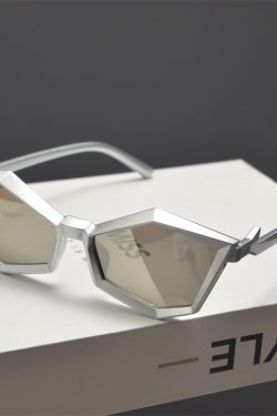 Futuristic Cyberpunk Polygon Diamond Sunglasses for Slim Faces - Unisex Hip-Hop Party Eyewear