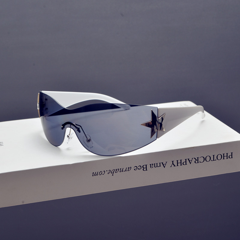 Futuristic Frameless One-Piece Wind Sunglasses for Men and Women, Trendy for Cycling, Hip-Hop, and Partying Futuristic Frameless One-Piece Wind Sunglasses for Men and Women, Trendy for Cycling, Hip-Hop, and Partying