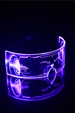 Futuristic LED Glowing Sunglasses - Rechargeable Cyberpunk Party Glasses for Trendy Bar Style