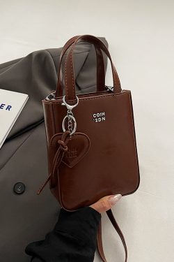 Glossy Phone Bag for Women - Hand-held Minimalist Shoulder Bag, Trendy Summer 2025 Casual Style, Versatile Women's Accessories
