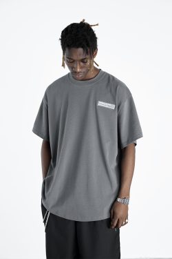 Gothic Large Back Print Logo Loose Fit Pure Cotton Short Sleeve T-Shirt - Y2K Streetwear Style