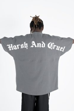 Gothic Large Back Print Logo Loose Fit Pure Cotton Short Sleeve T-Shirt - Y2K Streetwear Style