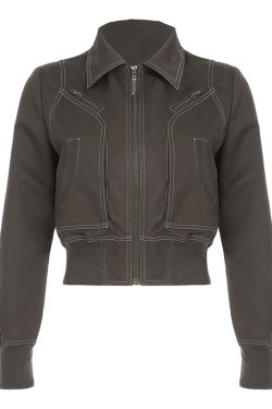 Gray Vintage Low-Waist Tied Straight-Leg Cargo Pants for Women, Versatile Slimming Design, Floor-Length Y2K Dance Pants