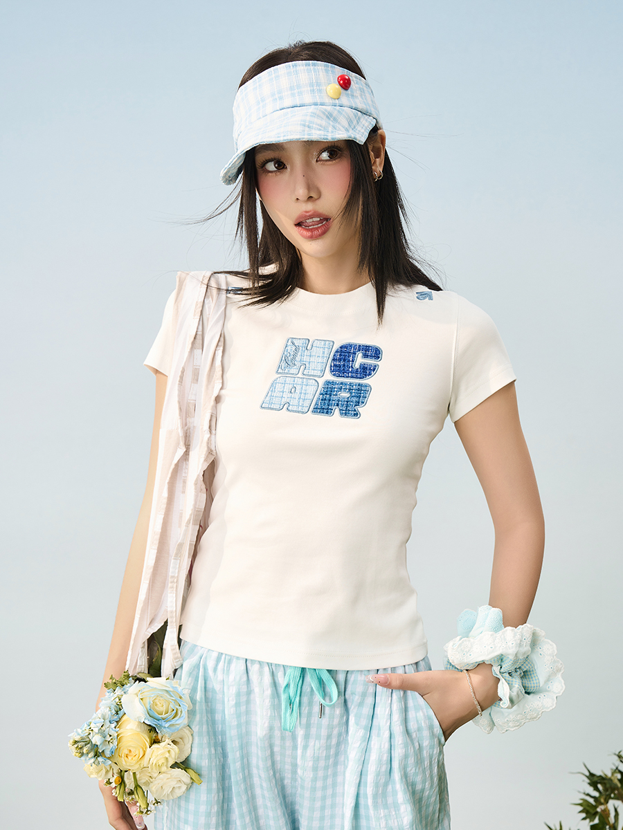 Guava Series Elastic Slim Fit Round Neck Short Sleeve T-Shirt for Women - Casual Fashion Essential for Everyday Wear Guava Series Elastic Slim Fit Round Neck Short Sleeve T-Shirt for Women - Casual Fashion Essential for Everyday Wear