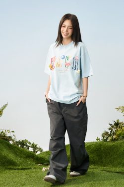 Hand-Drawn 3D Yarn Flower Loose Round Neck Short Sleeve T-Shirt for Kids, Men & Women - Trendy Casual Wear, Unisex Fashion