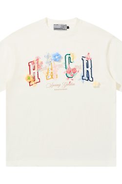 Hand-Drawn 3D Yarn Flower Loose Round Neck Short Sleeve T-Shirt for Kids, Men & Women - Trendy Casual Wear, Unisex Fashion