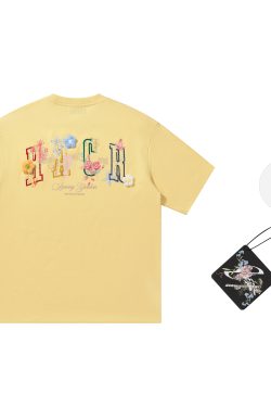 Hand-Painted 3D Yarn Flower Soft Loose Short Sleeve T-shirt for Kids - Summer Fun Fashion, Cute and Colorful Style