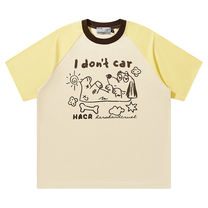 Hand-Painted Cute Dog Couple Loose Raglan Short Sleeve T-Shirt for Men and Women - Y2K Aesthetic Fashion Tee Hand-Painted Cute Dog Couple Loose Raglan Short Sleeve T-Shirt for Men and Women - Y2K Aesthetic Fashion Tee