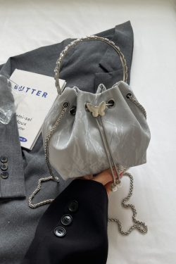 Handheld Drawstring Bucket Bag for Women - Summer 2025 Korean Style INS Minimalist Versatile Shoulder Bag