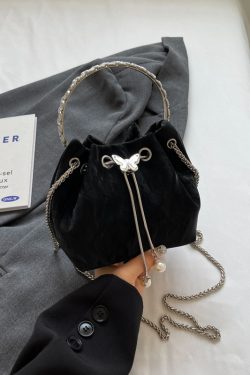 Handheld Drawstring Bucket Bag for Women - Summer 2025 Korean Style INS Minimalist Versatile Shoulder Bag