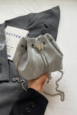 Handheld Drawstring Bucket Bag for Women - Summer 2025 Korean Style INS Minimalist Versatile Shoulder Bag