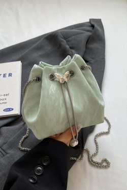 Handheld Drawstring Bucket Bag for Women - Summer 2025 Korean Style INS Minimalist Versatile Shoulder Bag