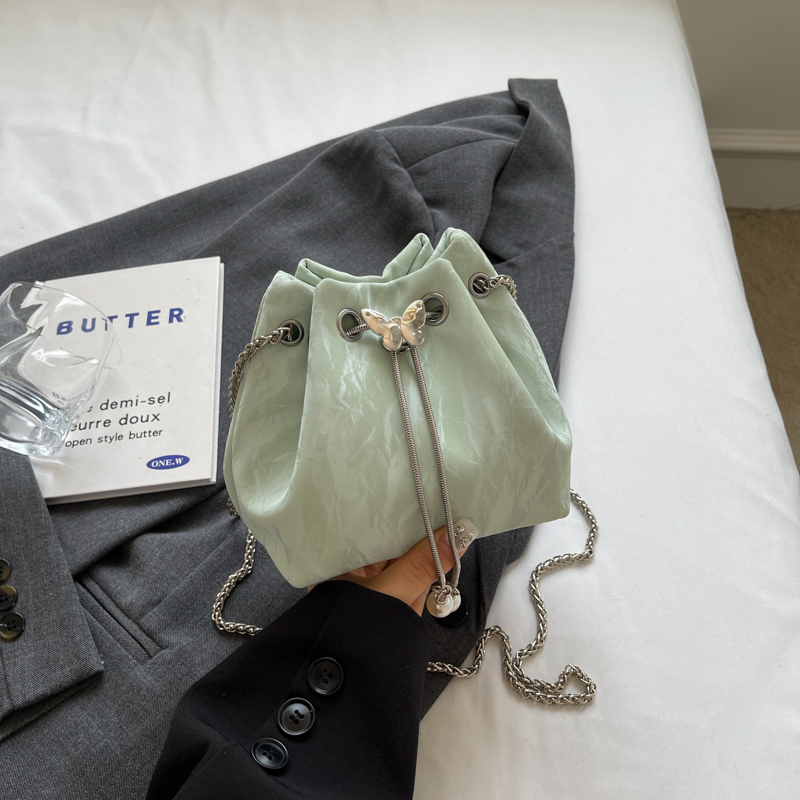 Handheld Drawstring Bucket Bag for Women - Summer 2025 Korean Style INS Minimalist Versatile Shoulder Bag Handheld Drawstring Bucket Bag for Women - Summer 2025 Korean Style INS Minimalist Versatile Shoulder Bag