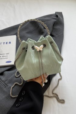 Handheld Drawstring Bucket Bag for Women - Summer 2025 Korean Style INS Minimalist Versatile Shoulder Bag