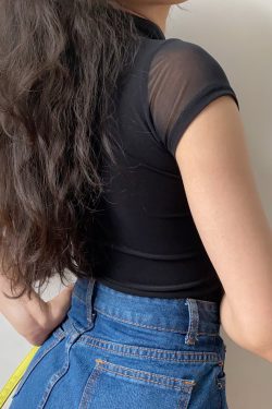 Handmade Chinese Style Qipao Top for Women, Retro Doll Button Design, Improved Short Sleeve Mesh, Vintage Chic Fashion