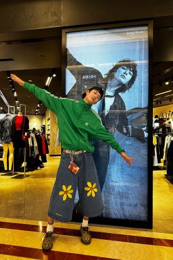 Handmade Floral Embroidery Denim Shorts for Men and Women, Straight-Leg Wide-Leg Casual Summer Capris, Y2K Style