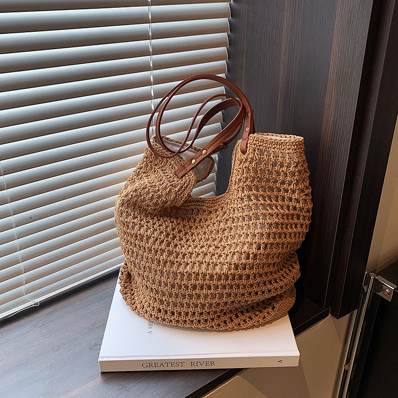 Handmade Woven Straw Bag for Women - Large Capacity Beach Tote, Stylish Shoulder Bag for Vacation & Commuting 2025 Handmade Woven Straw Bag for Women - Large Capacity Beach Tote, Stylish Shoulder Bag for Vacation & Commuting 2025