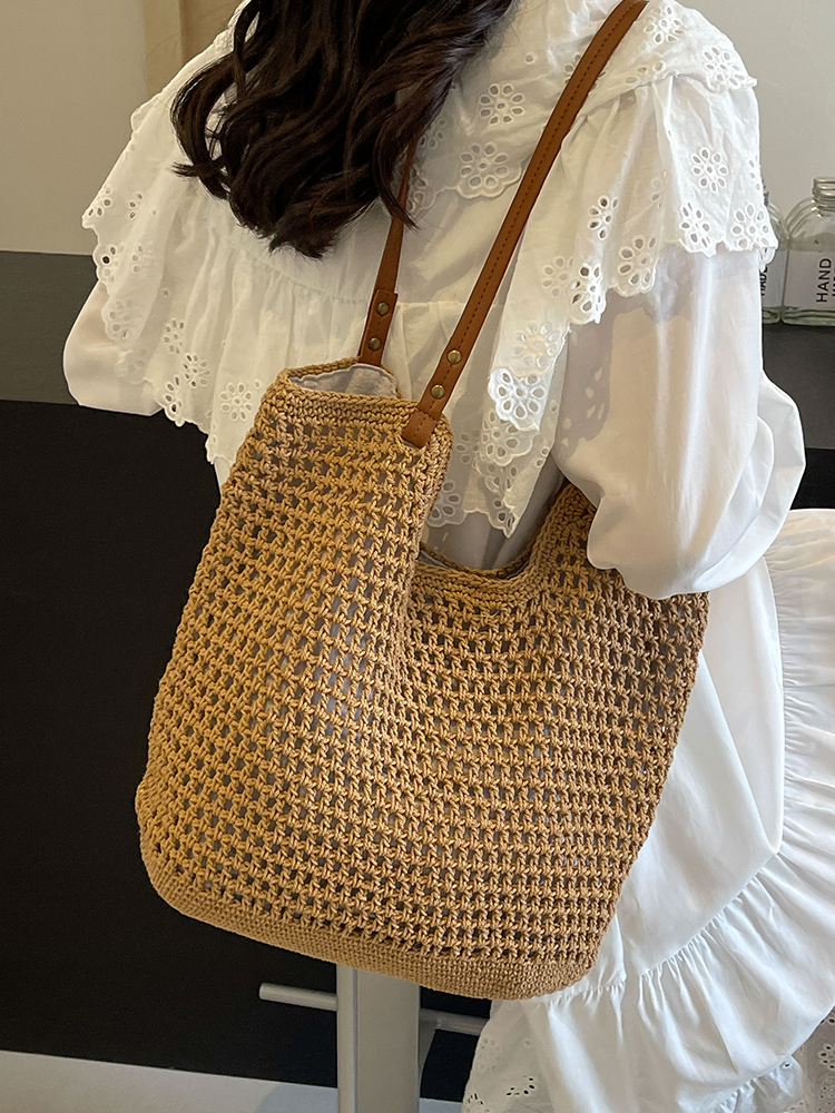 Handmade Woven Straw Bag for Women - Large Capacity Beach Tote, Stylish Shoulder Bag for Vacation & Commuting 2025 Handmade Woven Straw Bag for Women - Large Capacity Beach Tote, Stylish Shoulder Bag for Vacation & Commuting 2025