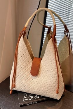 Handwoven Women's Beach Tote Bag - Trendy 2025 Large Capacity Shoulder Bag for Vacation Style